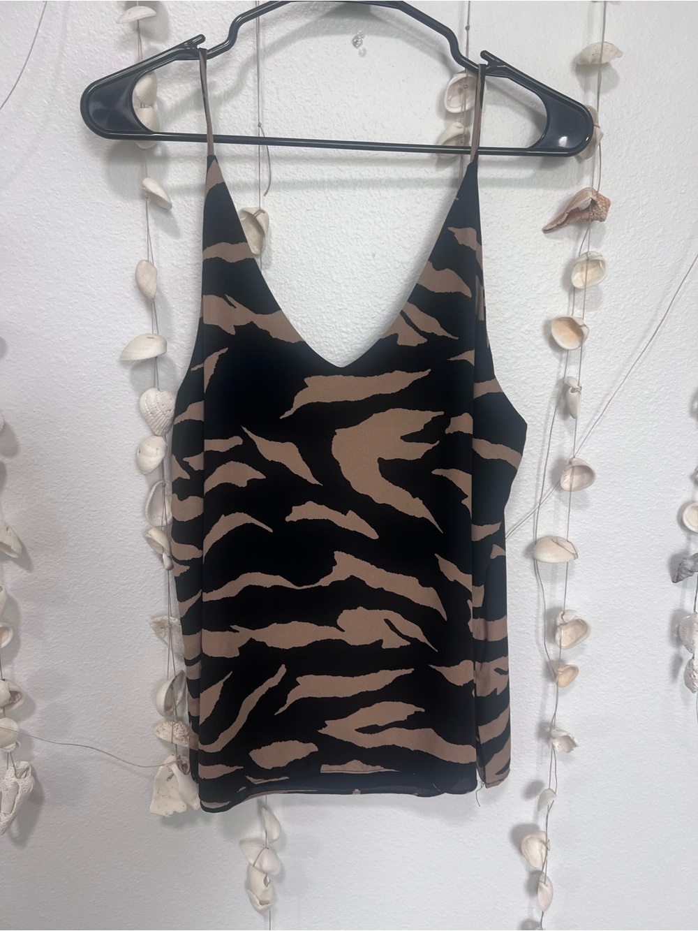 ALANIZ Tiger Animal Print Cami Tank Top Size Large⁠